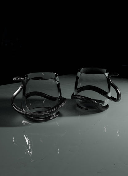 Snake Coiled Crystal Glass