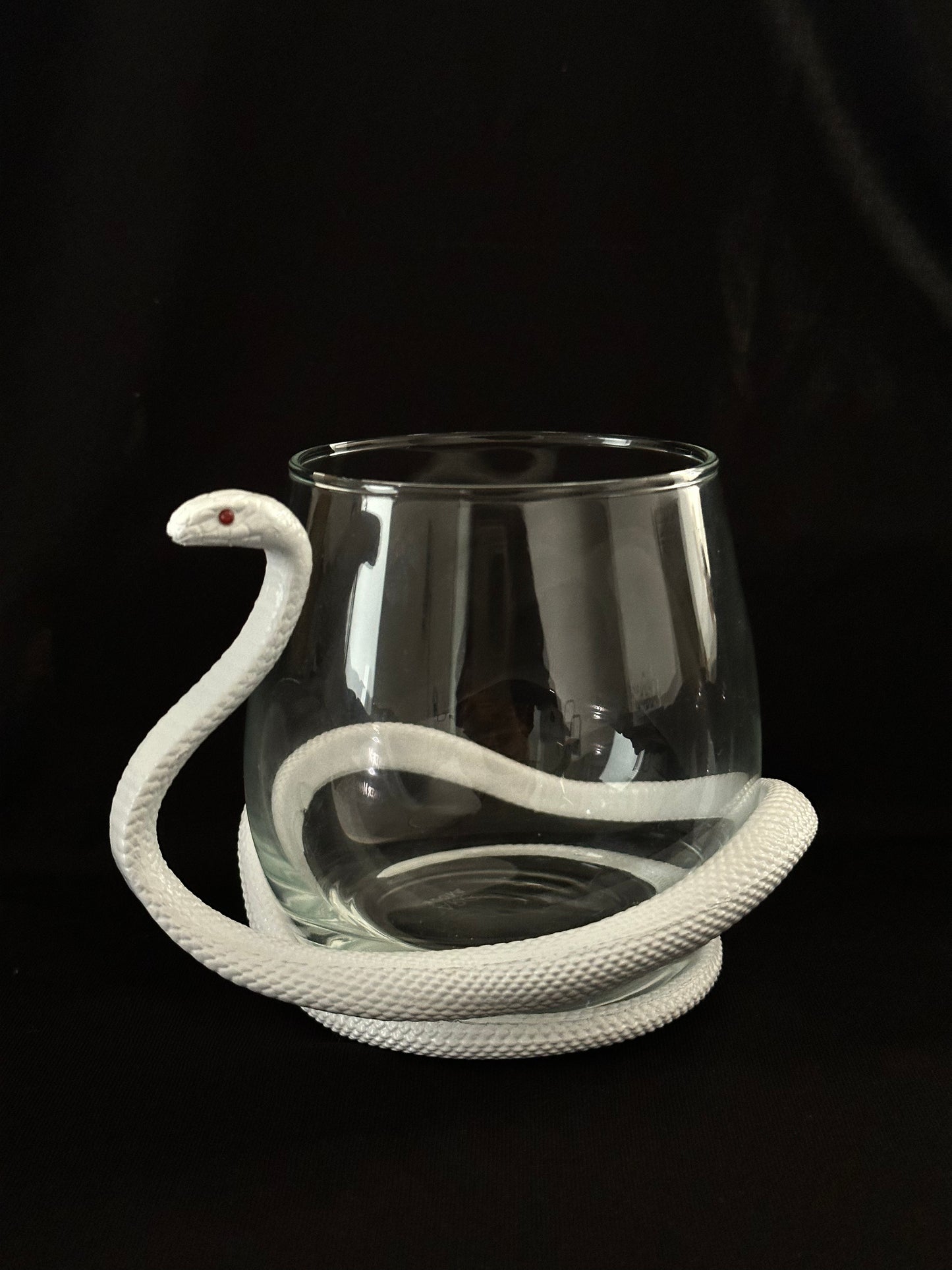 Snake Coiled Crystal Glass