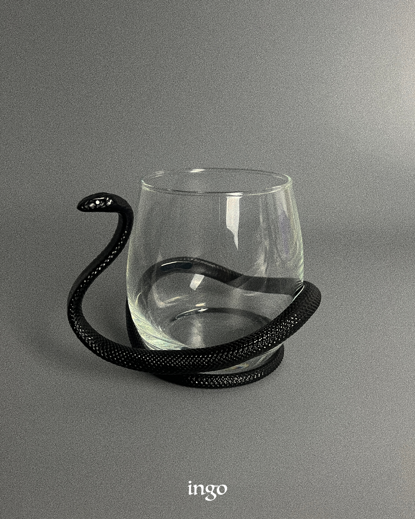 Snake Coiled Crystal Glass