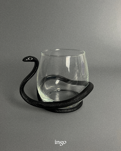 Snake Coiled Crystal Glass