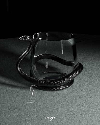Snake Coiled Crystal Glass