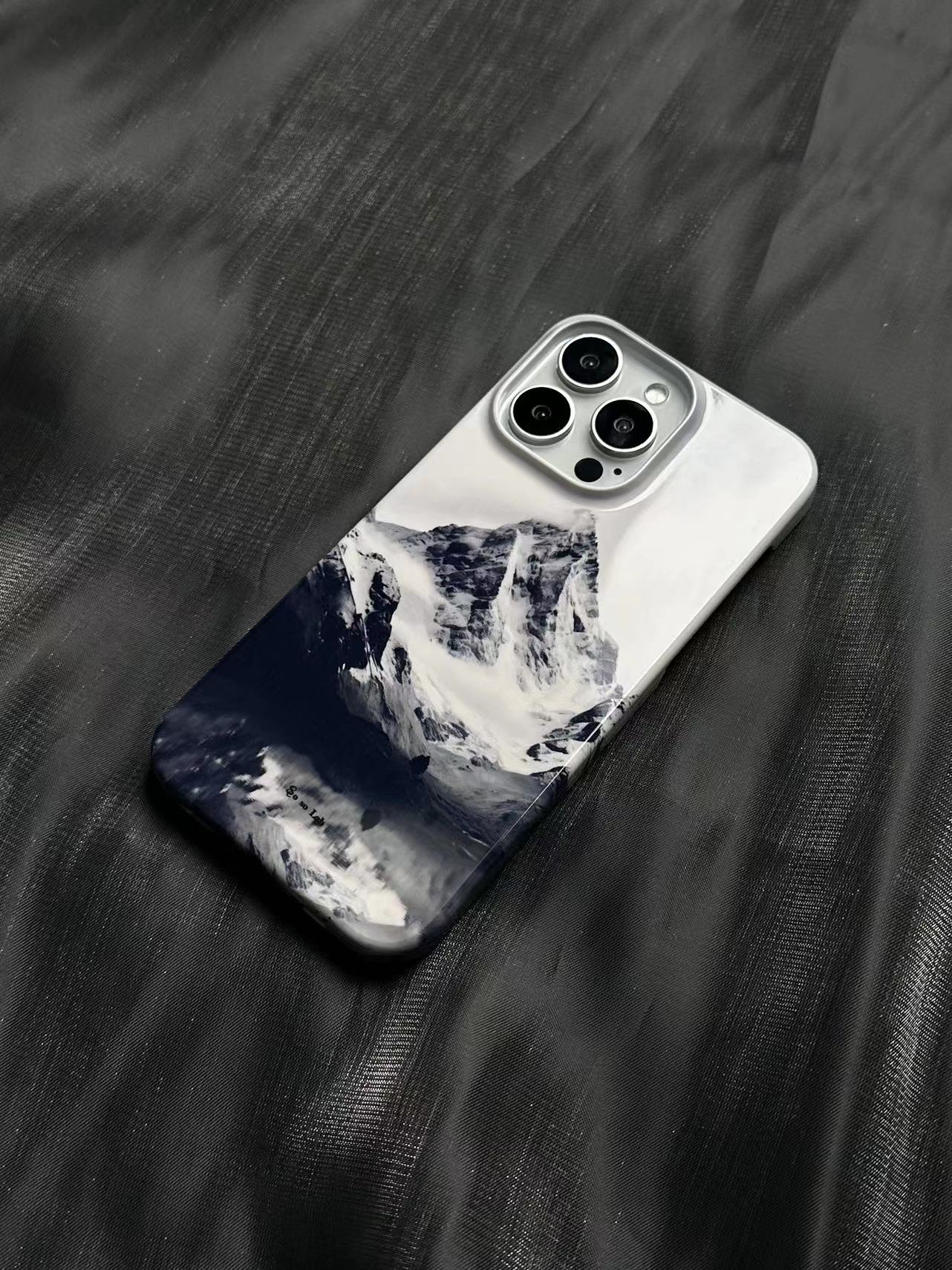 Snow Mountain Lake Printed Phone Case