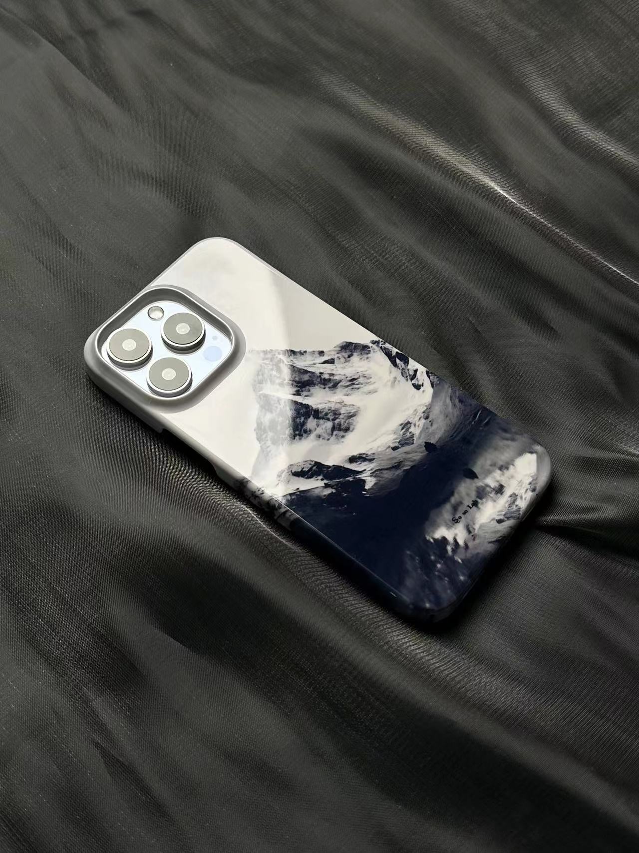 Snow Mountain Lake Printed Phone Case