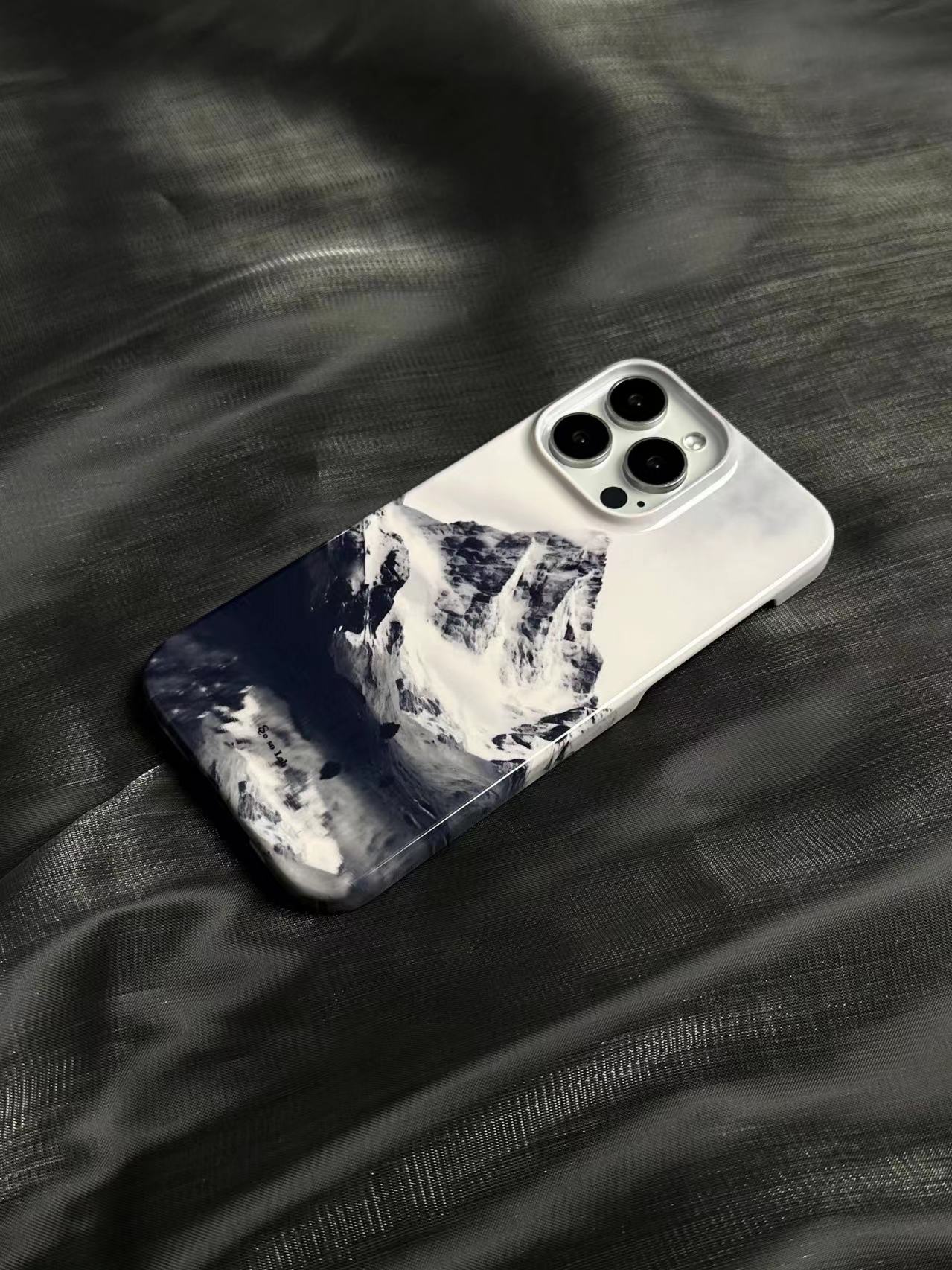 Snow Mountain Lake Printed Phone Case