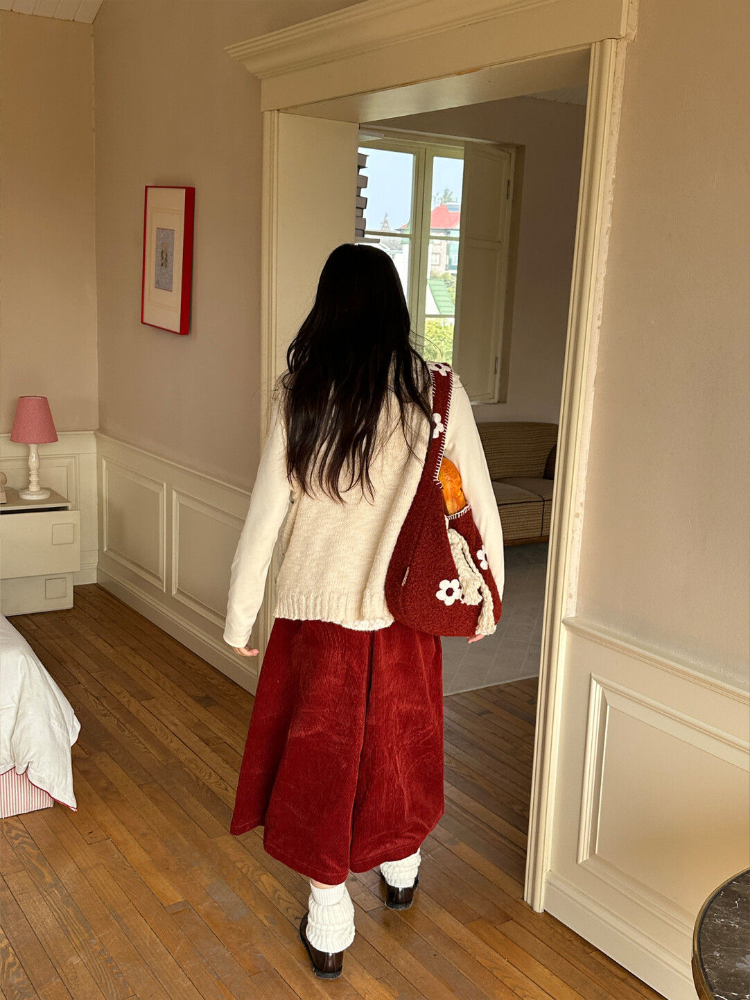 Snowflake Pony Wool Knit Vest