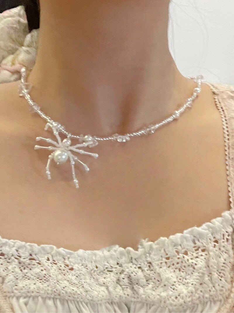 Snowland Spider Beaded Necklace