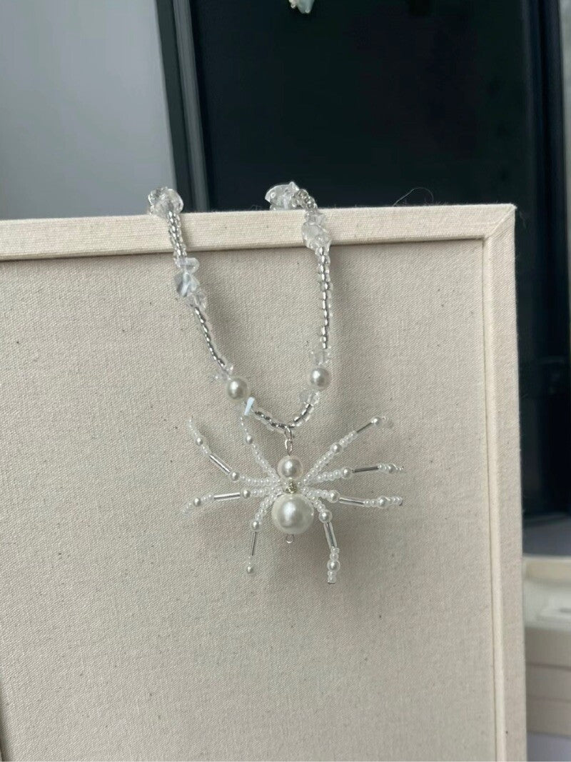 Snowland Spider Beaded Necklace