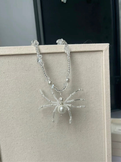 Snowland Spider Beaded Necklace