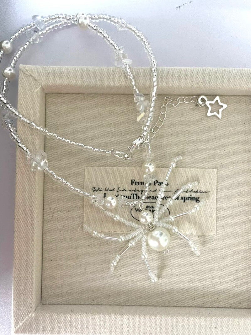Snowland Spider Beaded Necklace