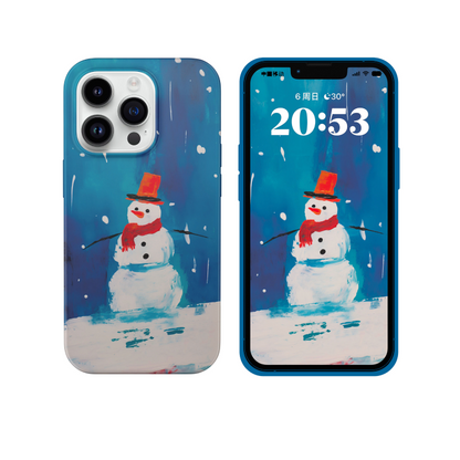 Snowman Hug Printed Double Layer Phone Case