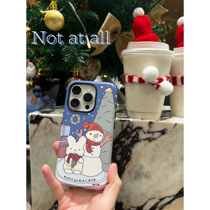 Snowman Printed Double Layer Phone Case