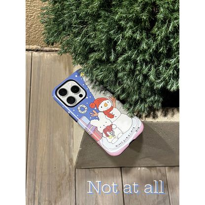 Snowman Printed Double Layer Phone Case
