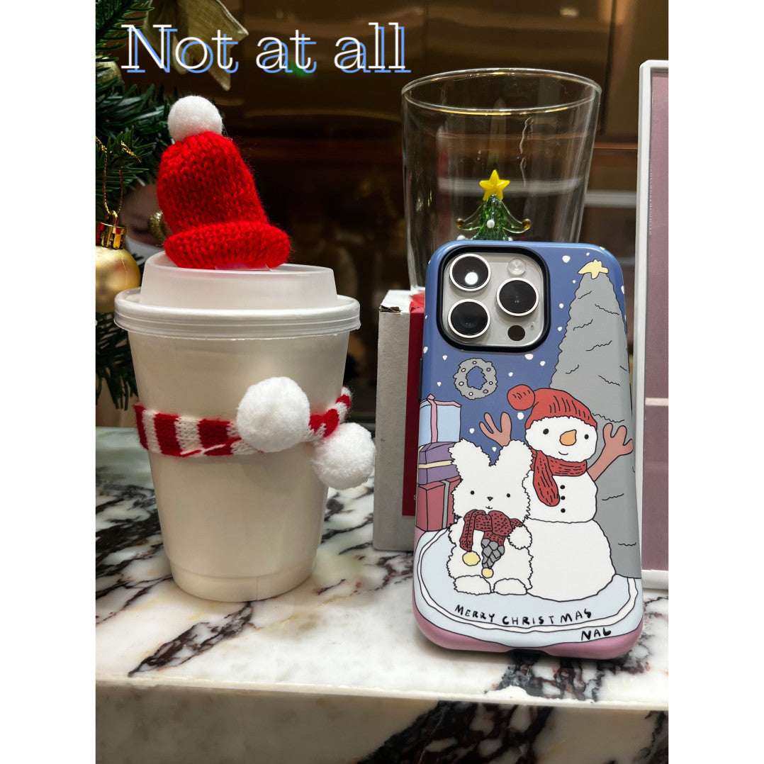 Snowman Printed Double Layer Phone Case
