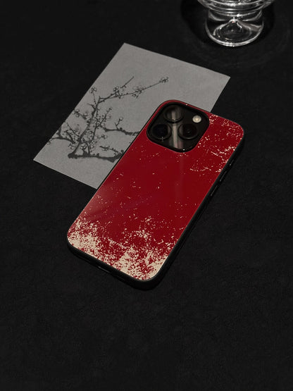 Snow on Red Wall Phone Case