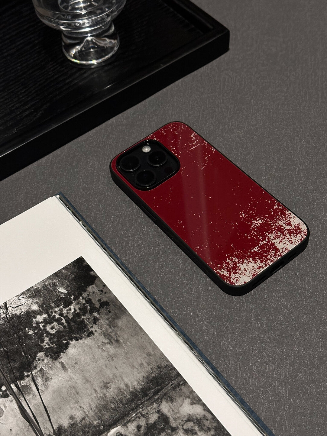 Snow on Red Wall Phone Case