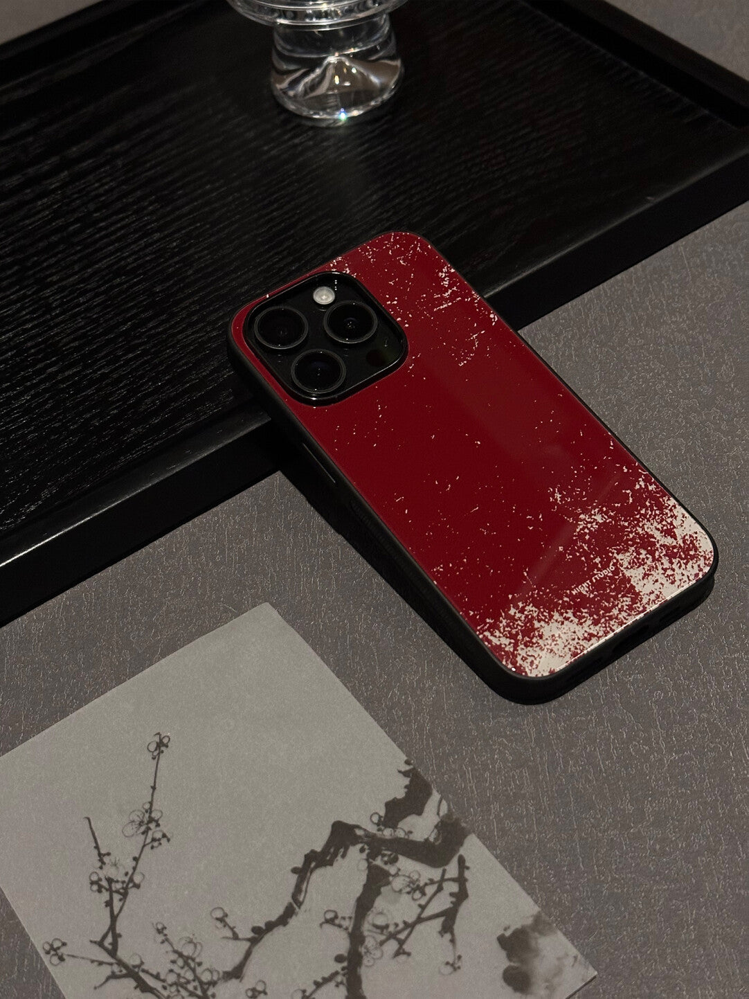 Snow on Red Wall Phone Case