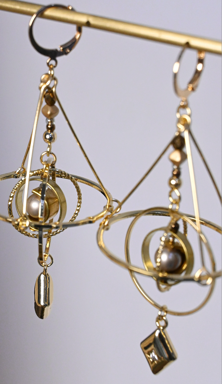 Solar Dial Track Earrings