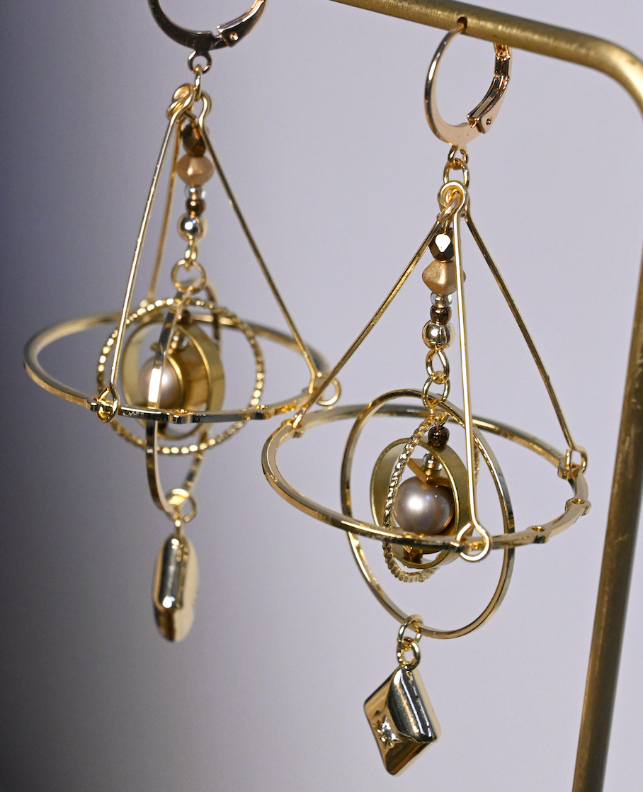 Solar Dial Track Earrings