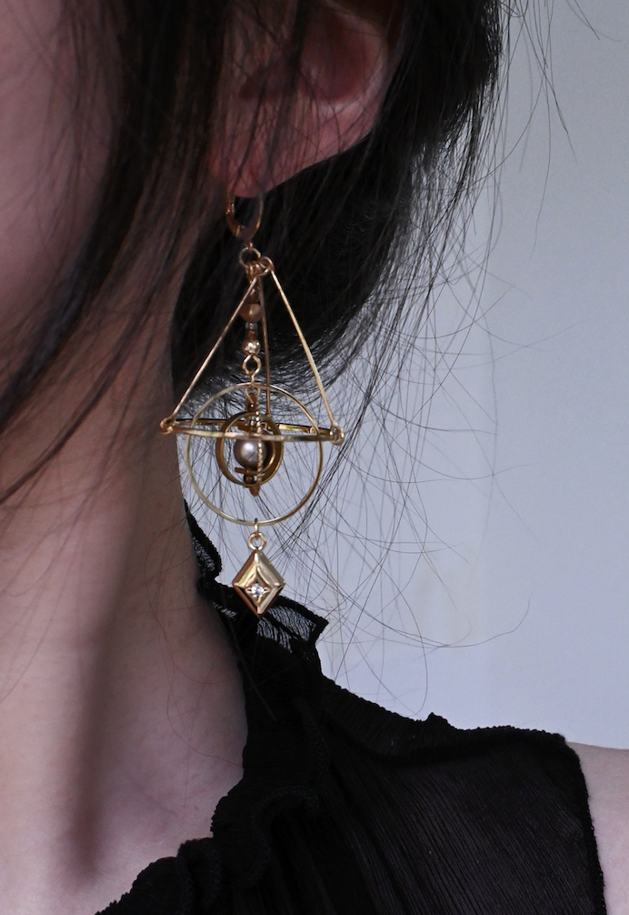 Solar Dial Track Earrings