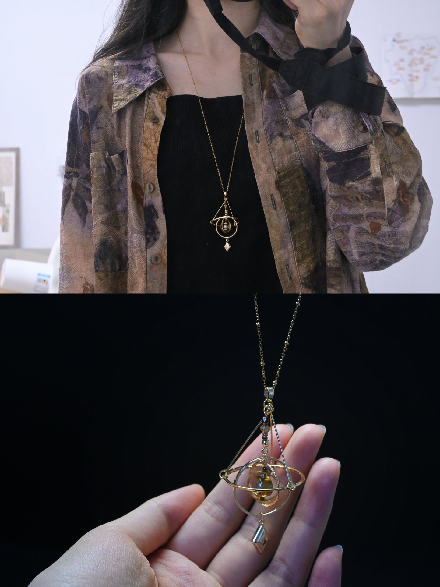 Solar Dial Track Necklace