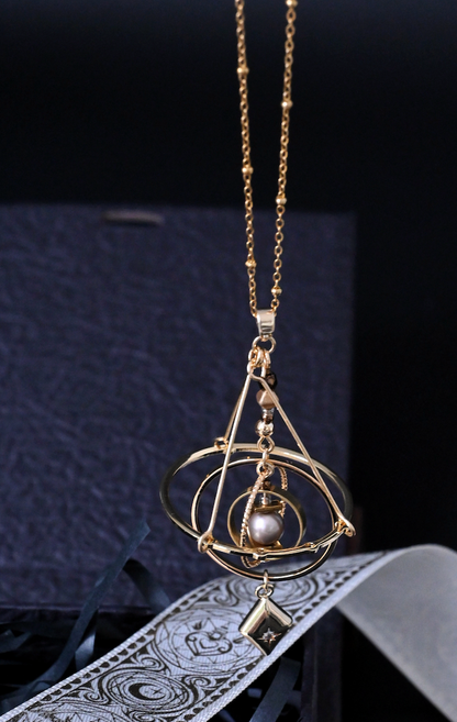 Solar Dial Track Necklace