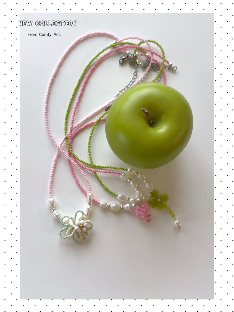 Sparkling Juice Beaded Pearl Necklace