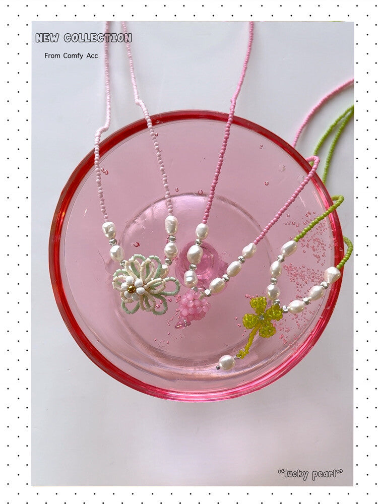 Sparkling Juice Beaded Pearl Necklace