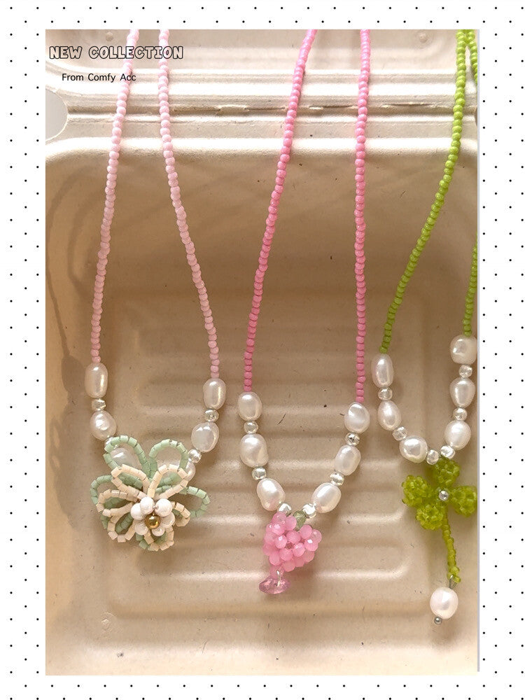Sparkling Juice Beaded Pearl Necklace