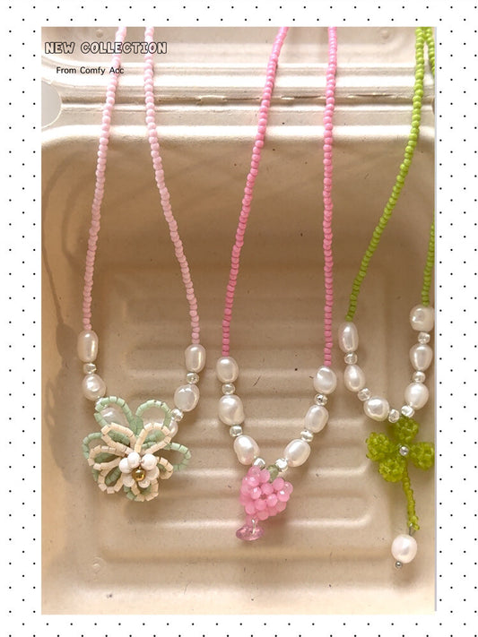 Sparkling Juice Beaded Pearl Necklace