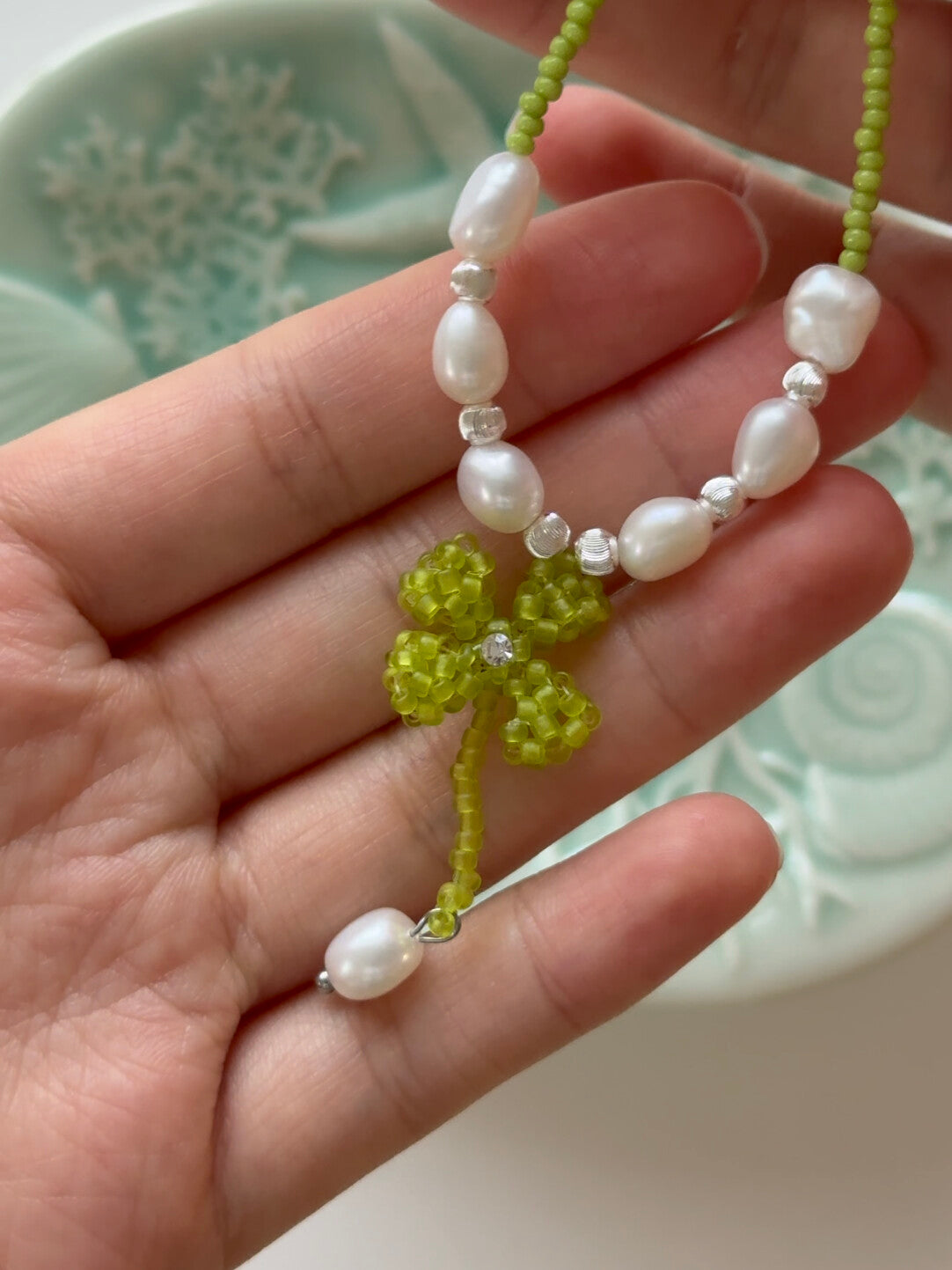Sparkling Juice Beaded Pearl Necklace