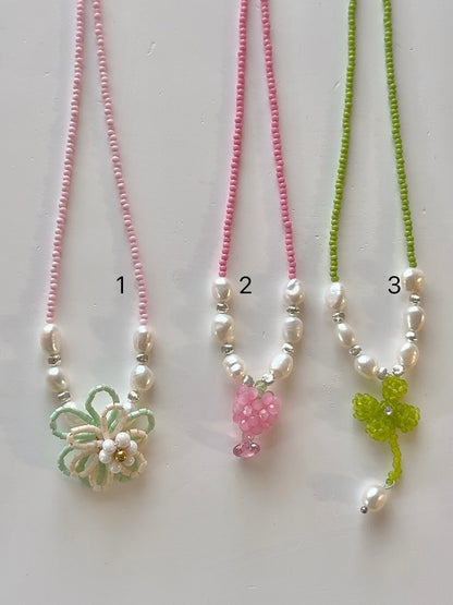 Sparkling Juice Beaded Pearl Necklace