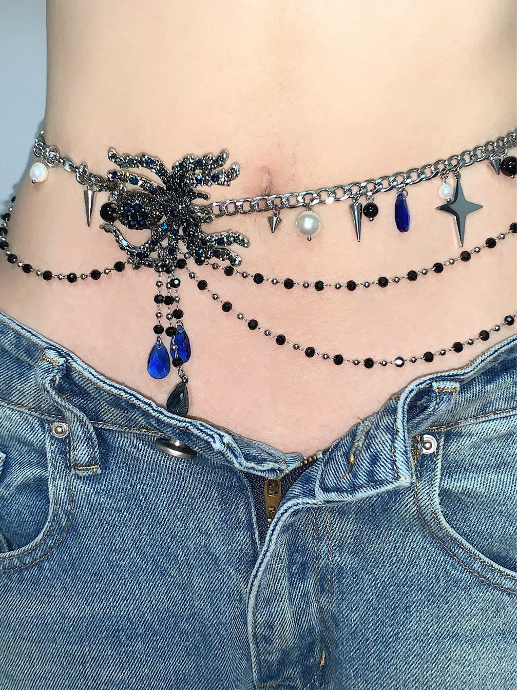 Spider Lady Tassel Layered Waist Chain
