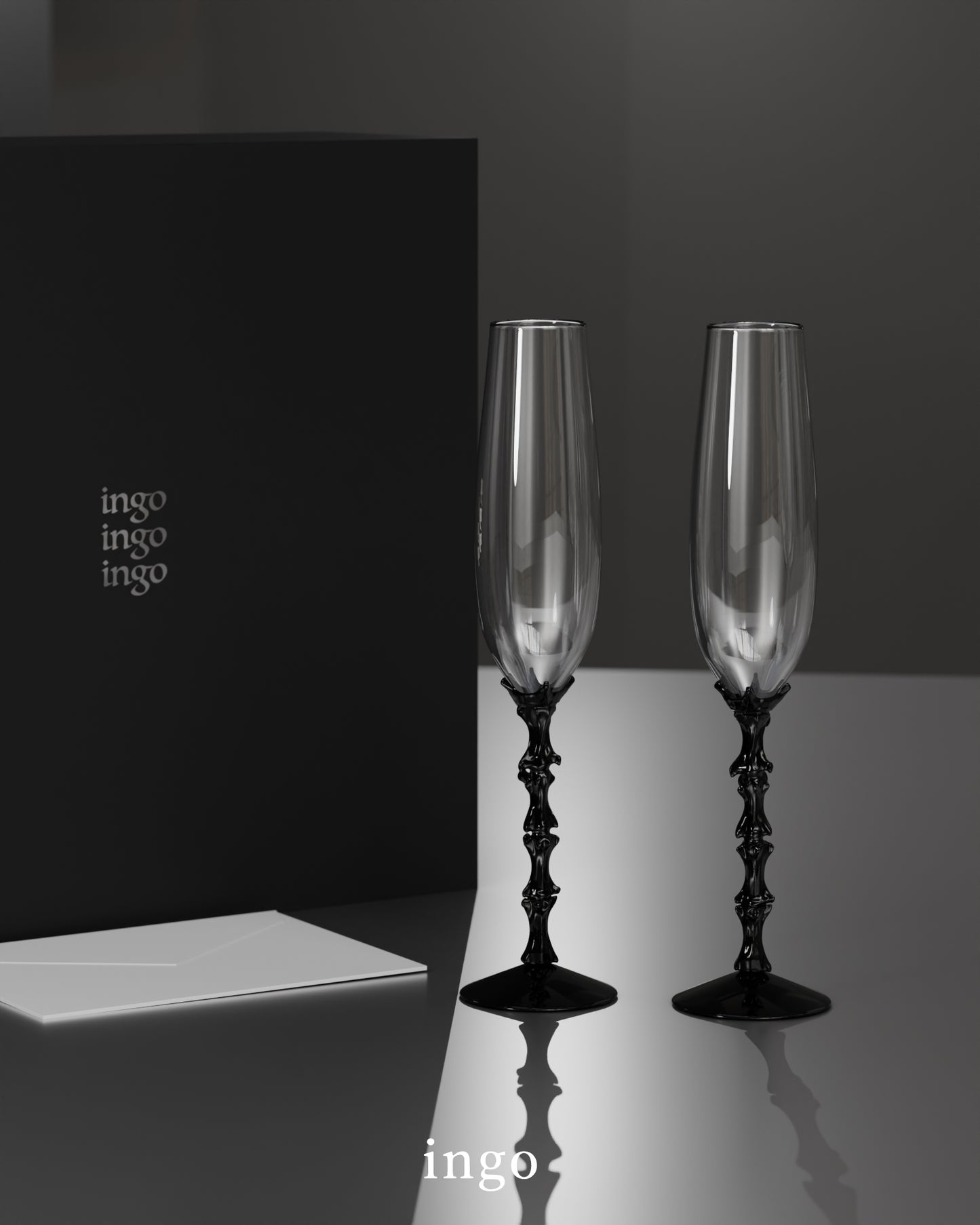 Spine Skeleton Design Crystal Champagne Glass