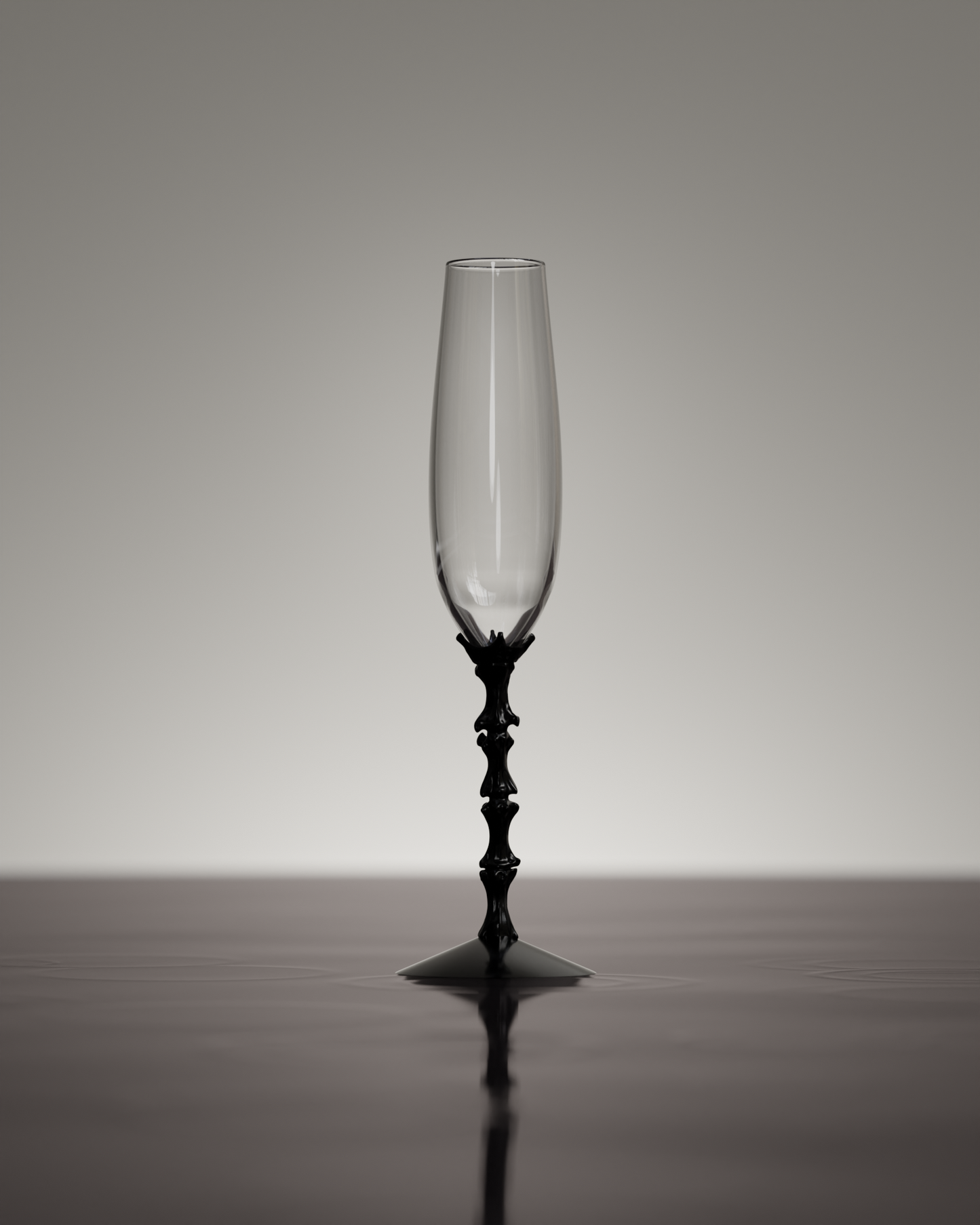 Spine Skeleton Design Crystal Champagne Glass