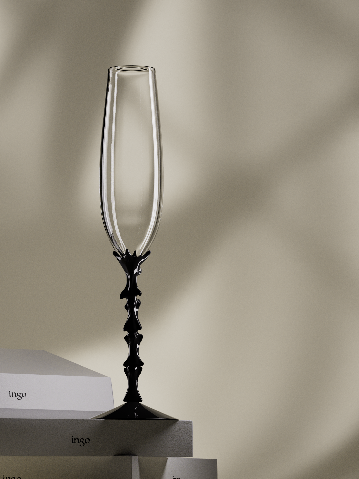 Spine Skeleton Design Crystal Champagne Glass