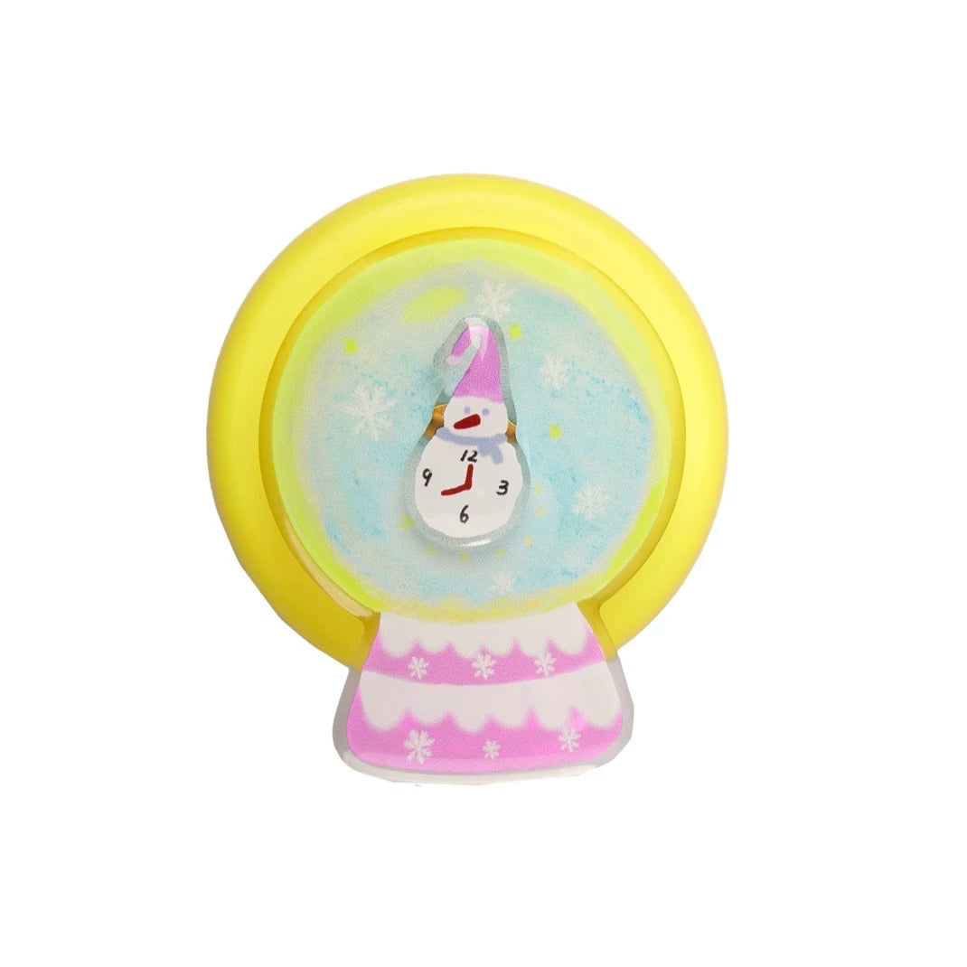 Winter Clock Snowman Phone Case: Festive Red Magnetic IMD Case