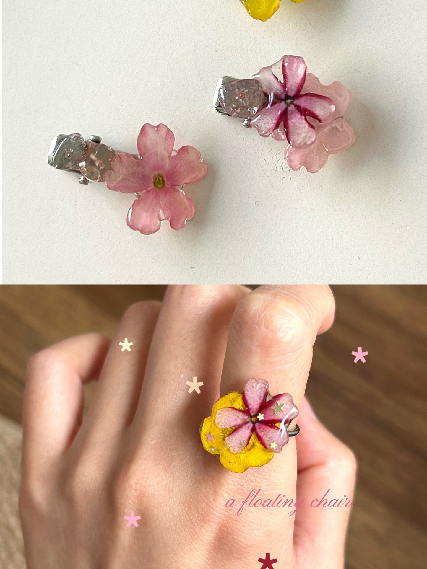 Spring Flower Resin Hair Clip | Hair Accessories | Three Fleas