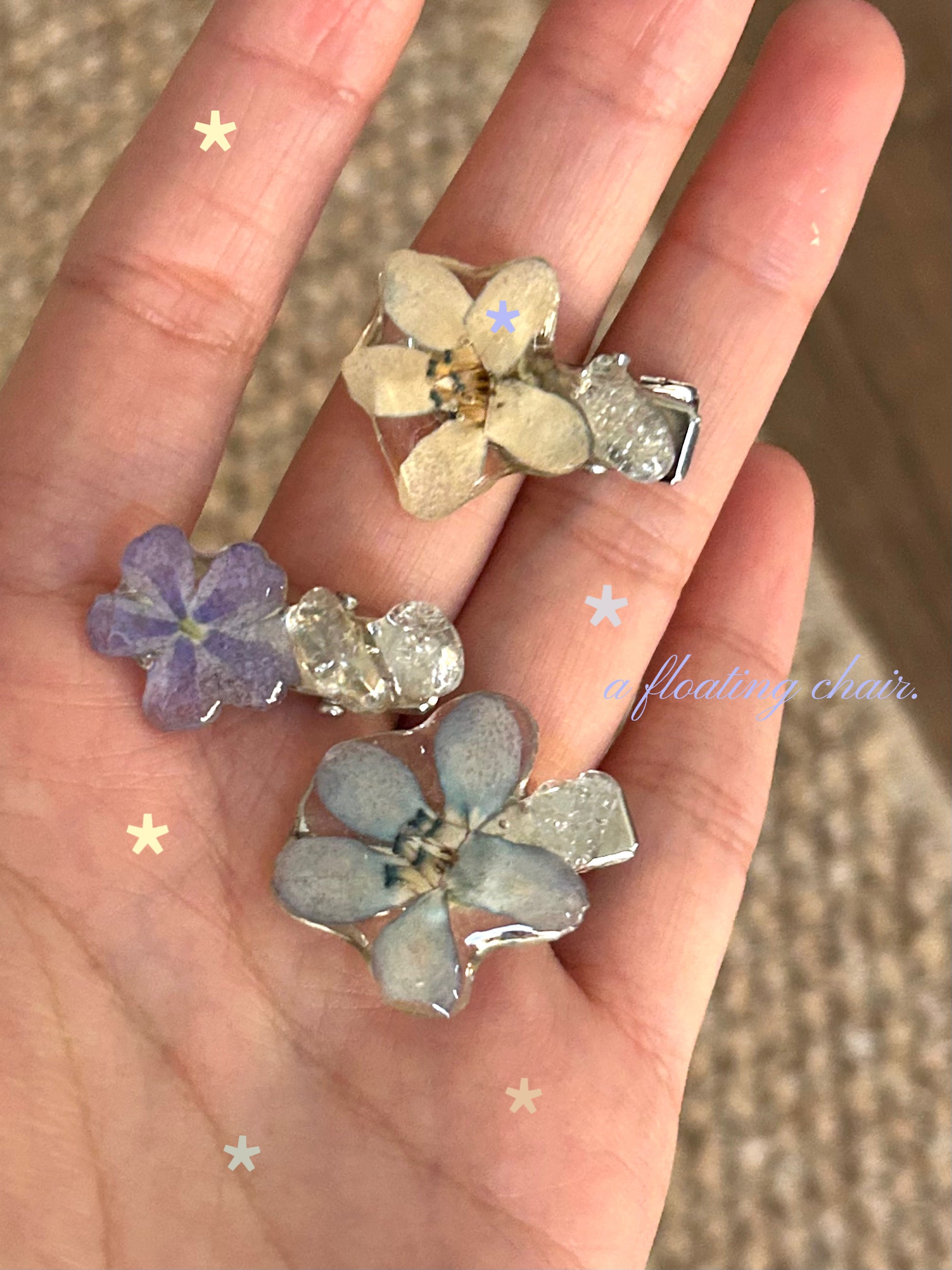 Spring Flower Resin Hair Clip | Hair Accessories | Three Fleas