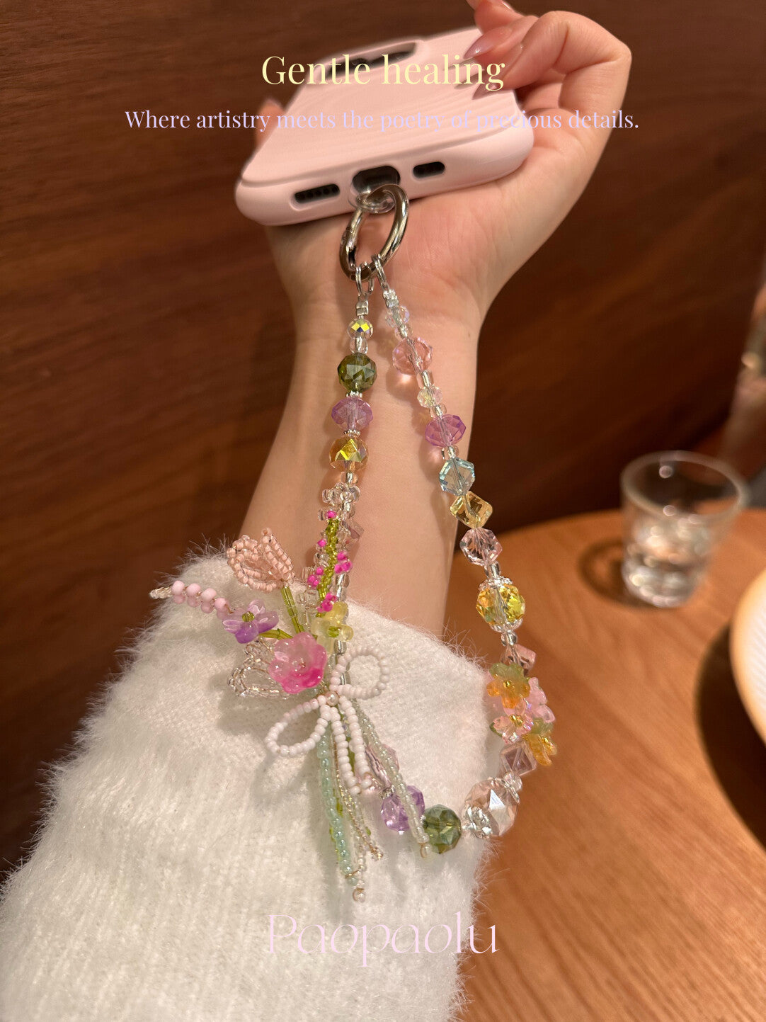 Spring Garden Beaded Phone Charm