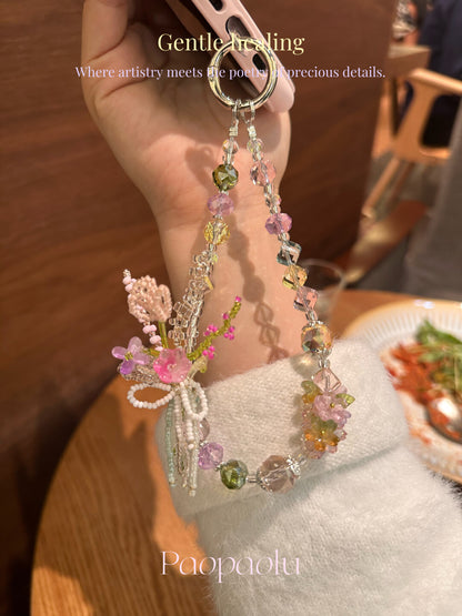 Spring Garden Beaded Phone Charm