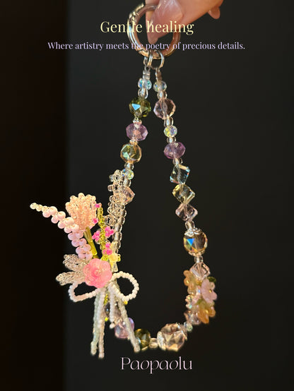 Spring Garden Beaded Phone Charm