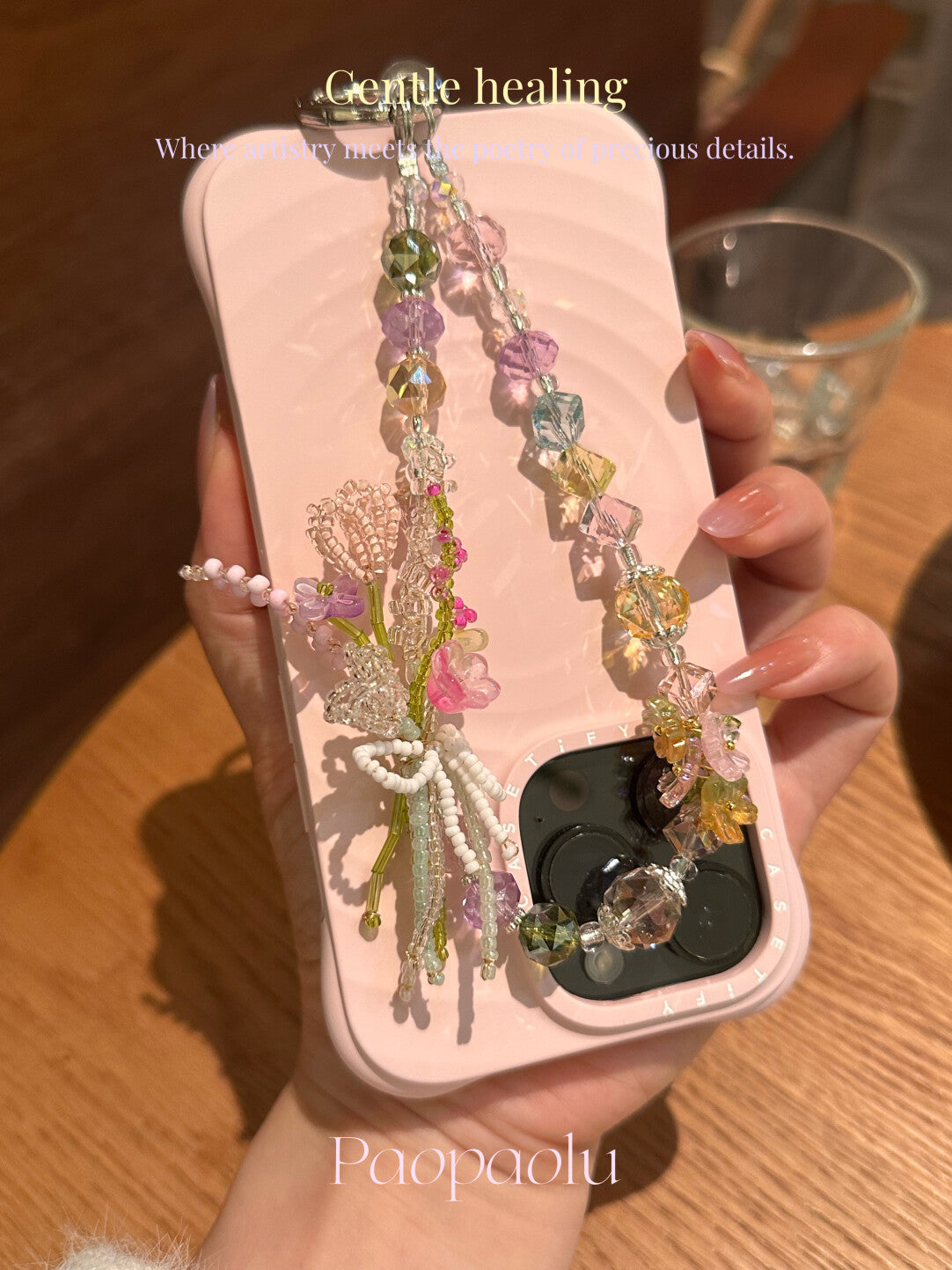 Spring Garden Beaded Phone Charm