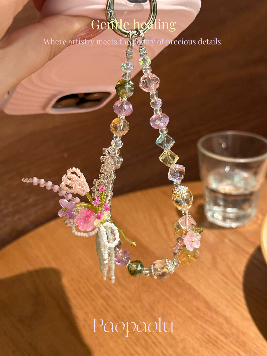 Spring Garden Beaded Phone Charm