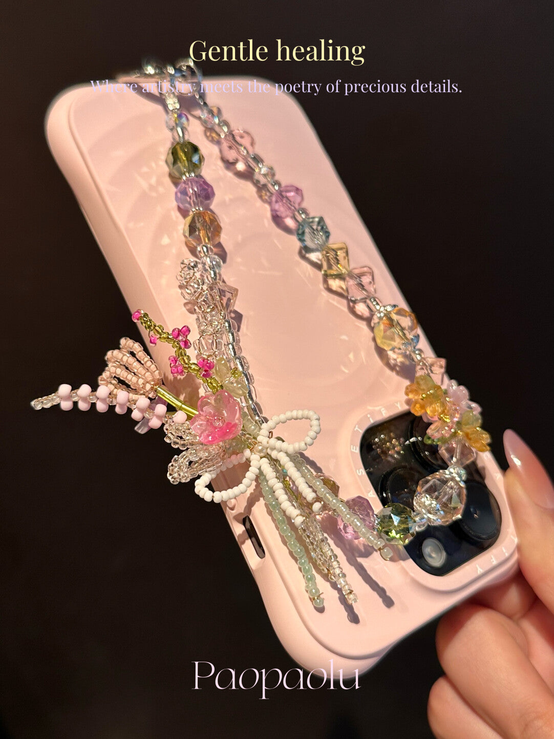 Spring Garden Beaded Phone Charm