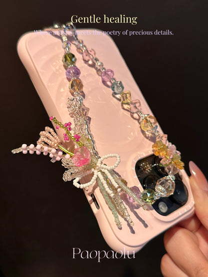 Spring Garden Beaded Phone Charm