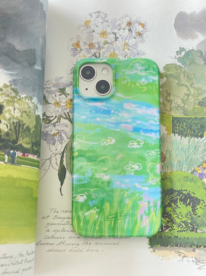 Spring Pond Oil Painting Phone Case