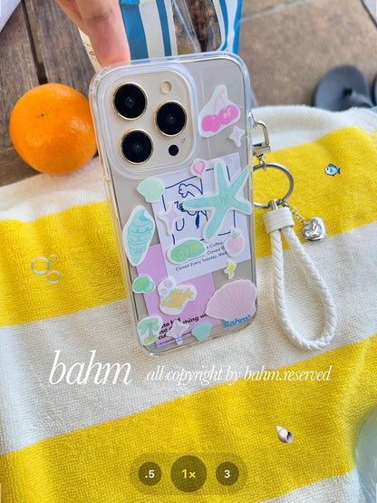 Starfish Printed Clear Phone Case