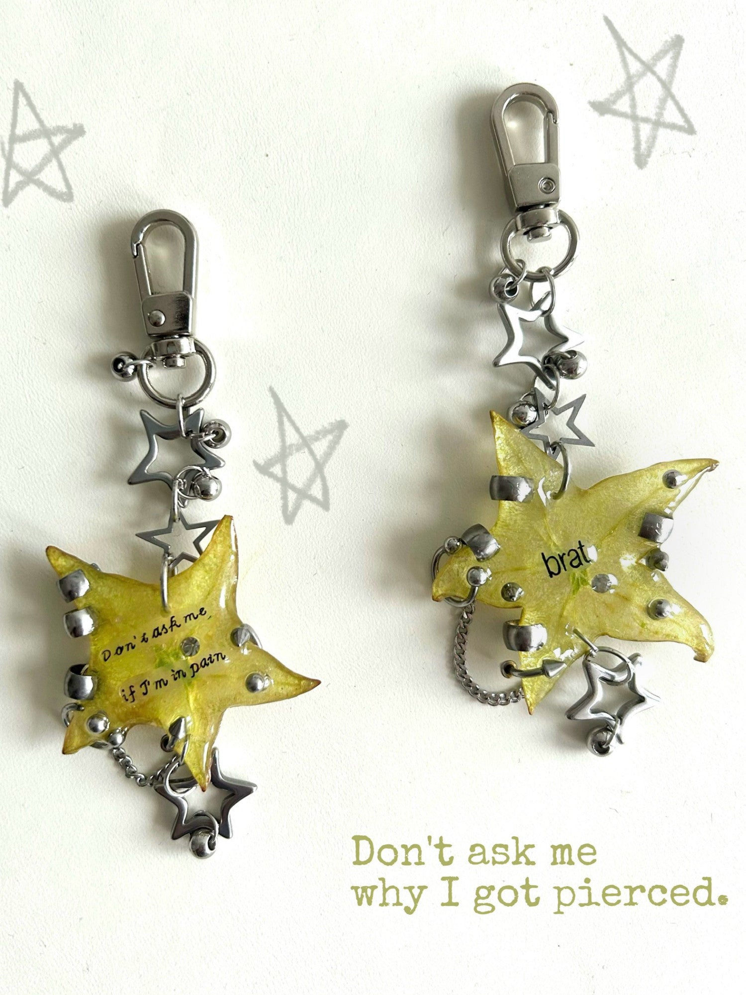 Starfruit Star Resin Bag Charm | other accessories | Three Fleas