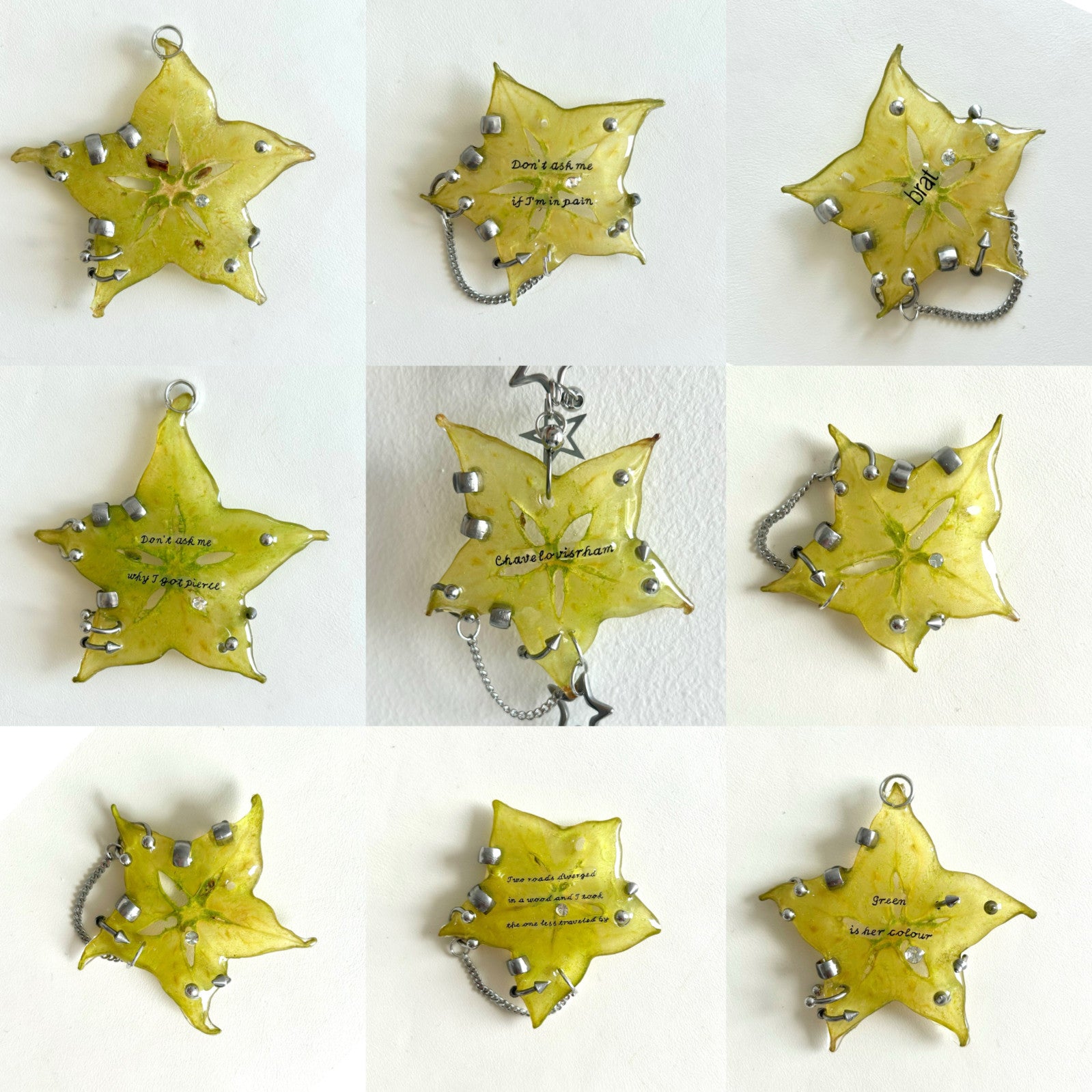 Starfruit Star Resin Necklace | Necklace | Three Fleas