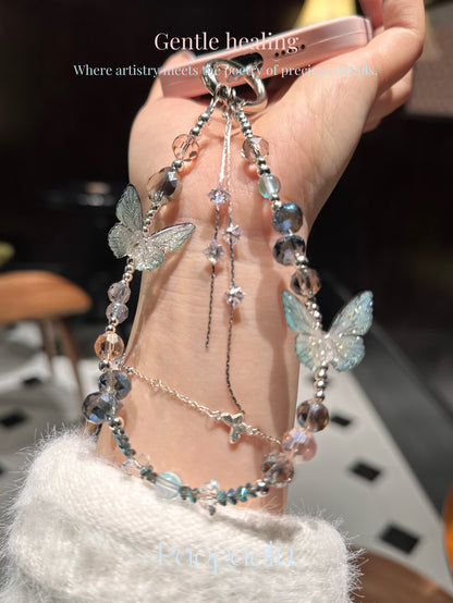 Starlight Butterfly Beaded Phone Charm